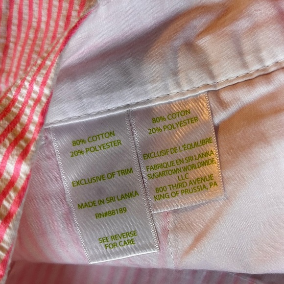 Lilly Pulitzer Buttercup Shorts Sear sucker White and Pink Women’s Size 2 - Picture 5 of 8